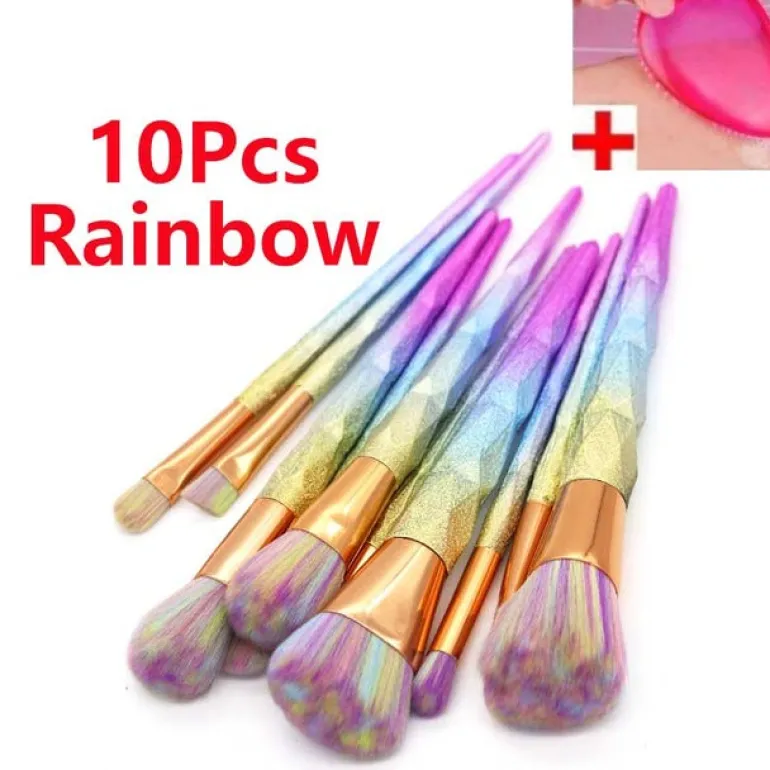 Glitter Rainbow Unicorn Brushes
