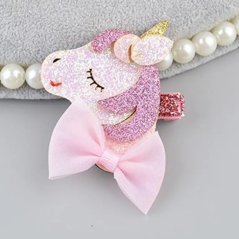 Glitter Unicorn Barettes