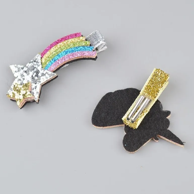 Glitter Unicorn Barettes