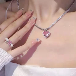 Glittering Heart Necklace