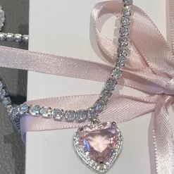 Glittering Heart Necklace