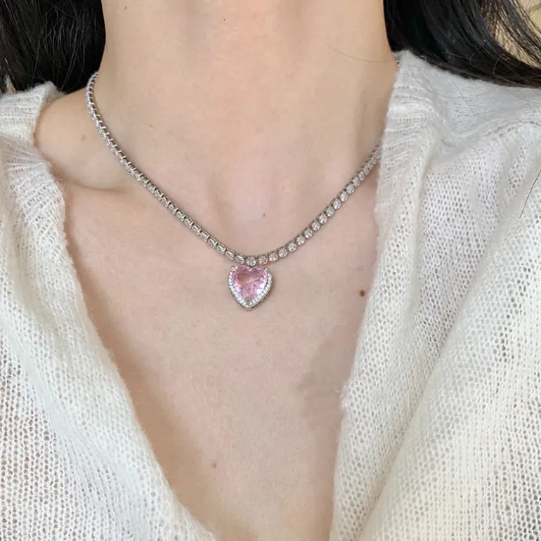 Glittering Heart Necklace