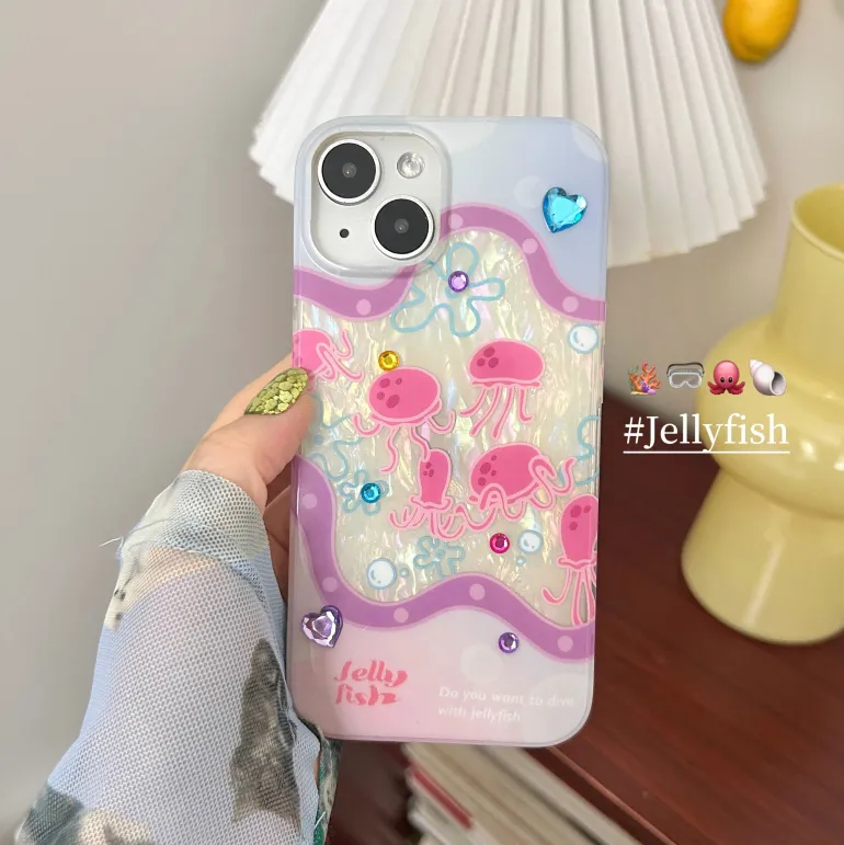 Glittering Jellyfish iPhone Case