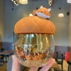 Glittery Kitsune Acorn Mug