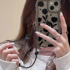 Gothic Tulip iPhone Case With Chain
