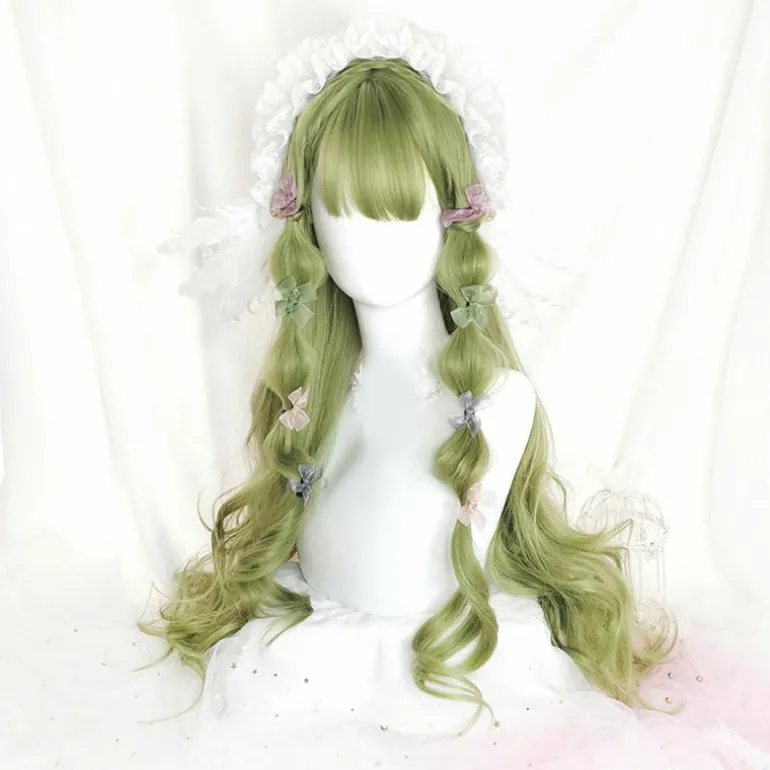 Green Long Wavy Cosplay Wig