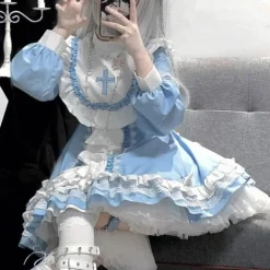 Hail Mary Ruffled Blue Dress