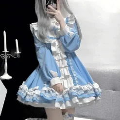 Hail Mary Ruffled Blue Dress