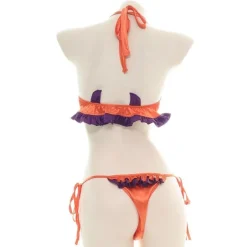 Halloween Ruffled Devil Lingerie Set