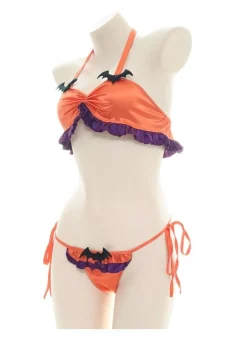 Halloween Ruffled Devil Lingerie Set