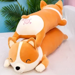 Happy Laying Corgi Plush