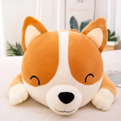 Happy Laying Corgi Plush
