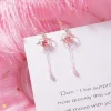 Heart Pendant Drop Earrings