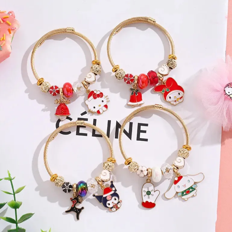 Holiday Bangle Beaded Bracelets