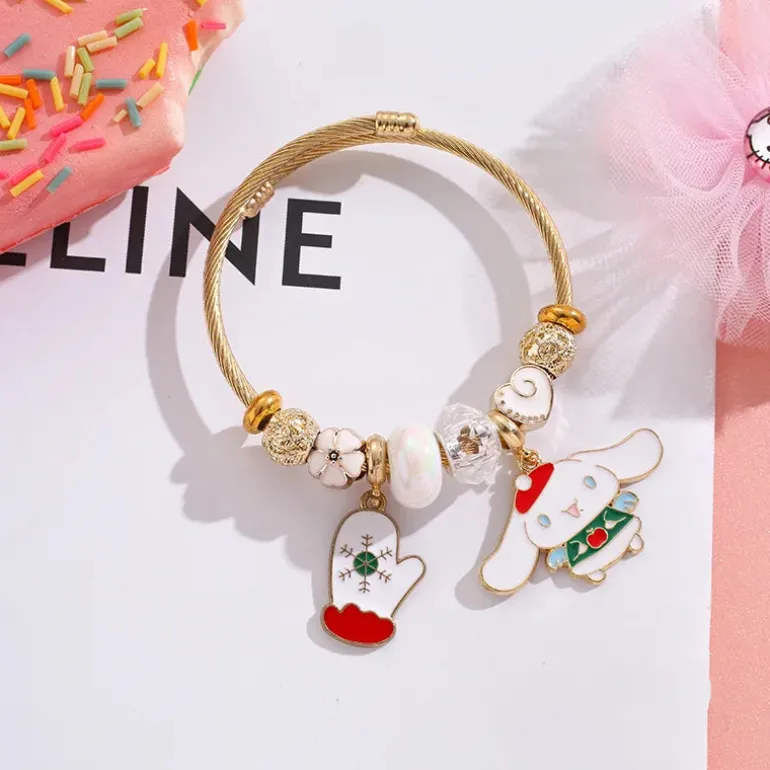 Holiday Bangle Beaded Bracelets