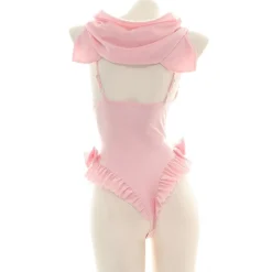 Hooded Neko Ruffle Onesie