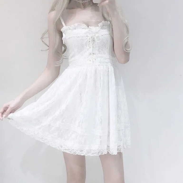 Innocent White Lace Dress