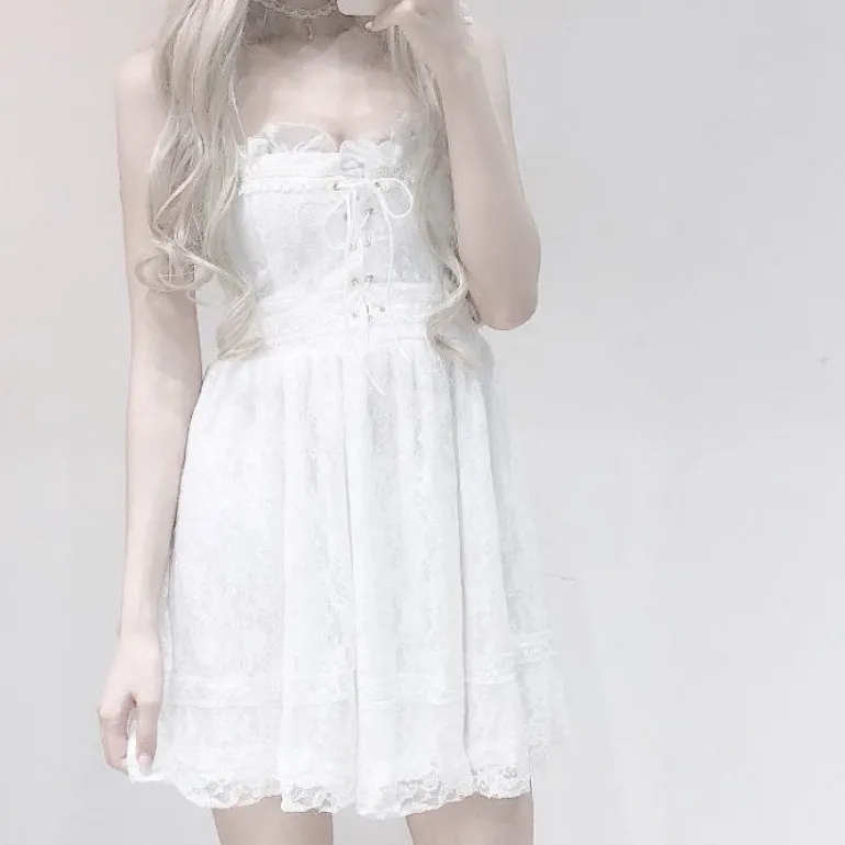 Innocent White Lace Dress