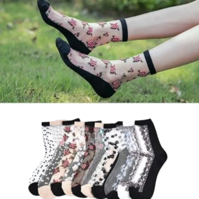 Invisible Floral Socks