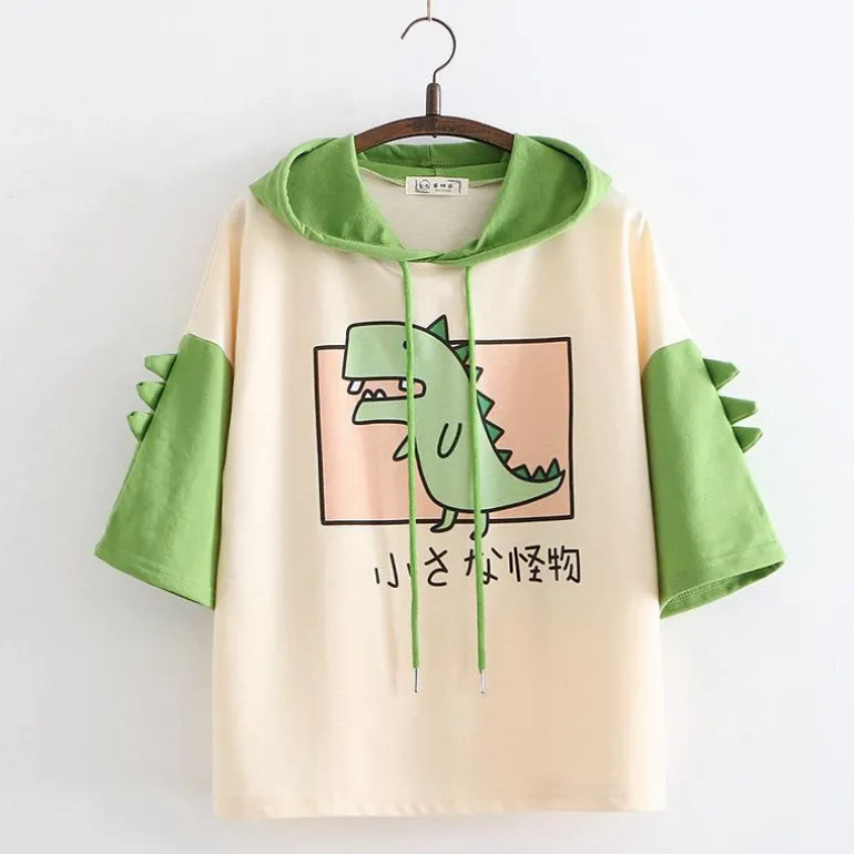 Japanese Hooded Dino Tee