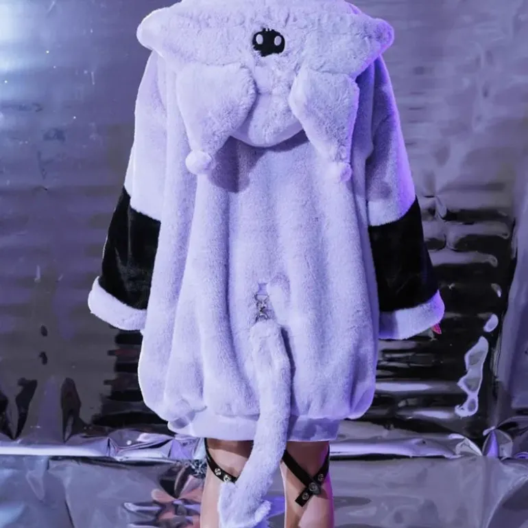 Jumbo Fluffy Pastel Goth Oversized Jacket