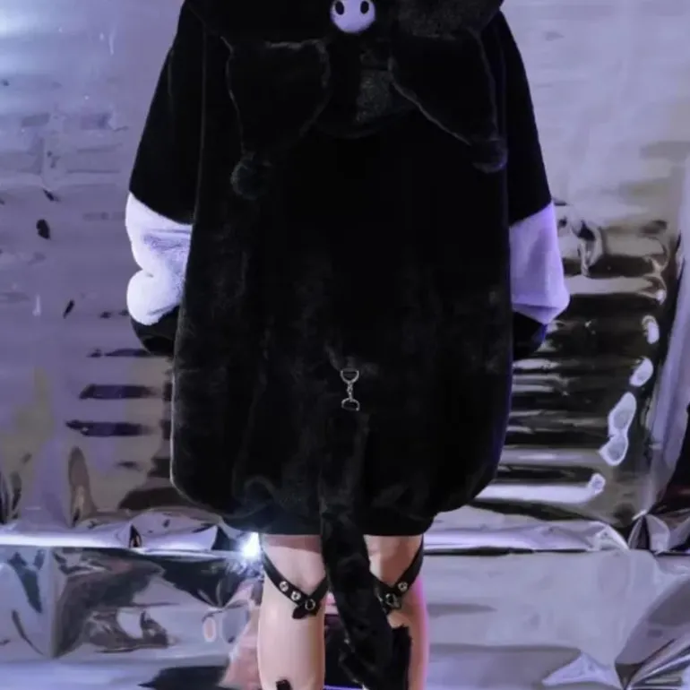 Jumbo Fluffy Pastel Goth Oversized Jacket