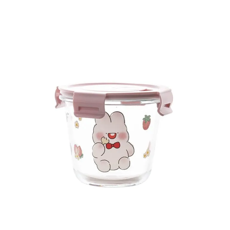 Kawaii Bunny Microwave Glass Bowl With Lid