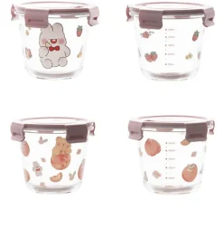 Kawaii Bunny Microwave Glass Bowl With Lid