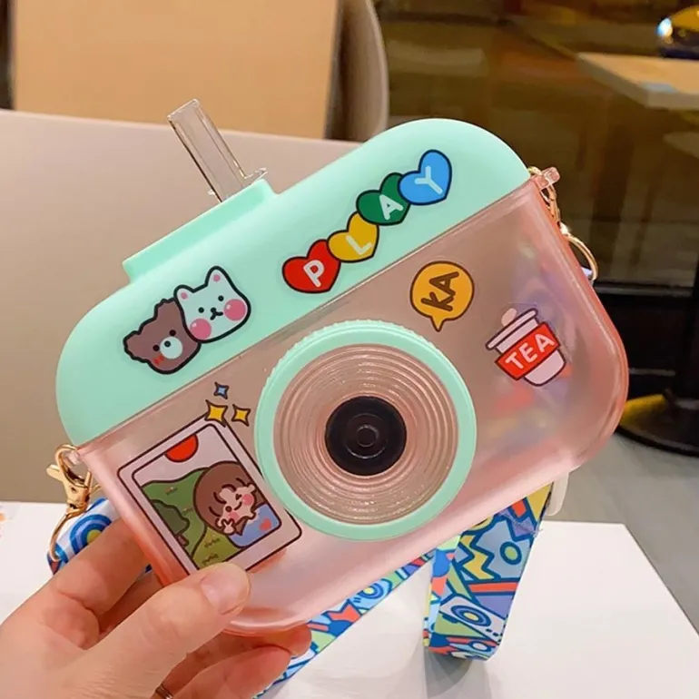 Kawaii Camera Water Bottles