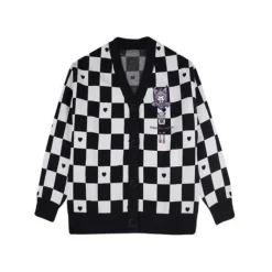 Kawaii Checkered Cardigan