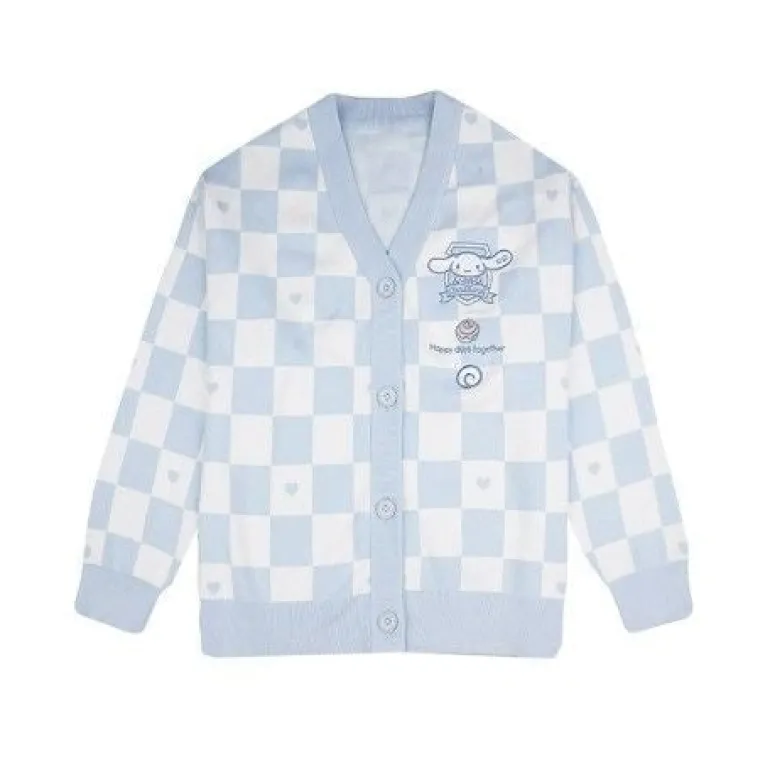Kawaii Checkered Cardigan