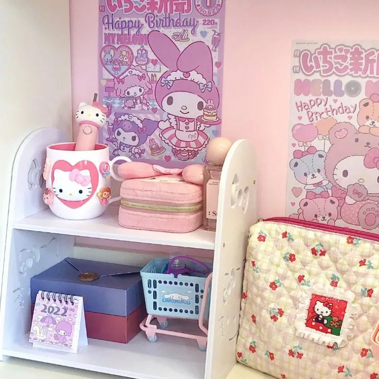 Kawaii Double Layer Display Shelves