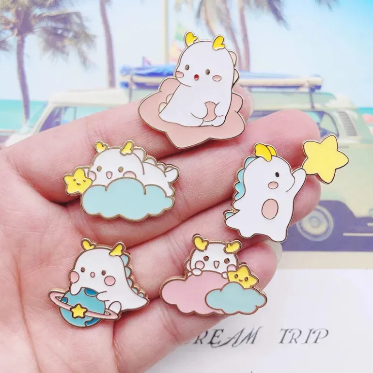 Kawaii Dragon Enamel Pins