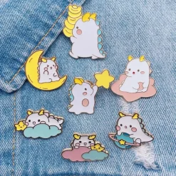 Kawaii Dragon Enamel Pins