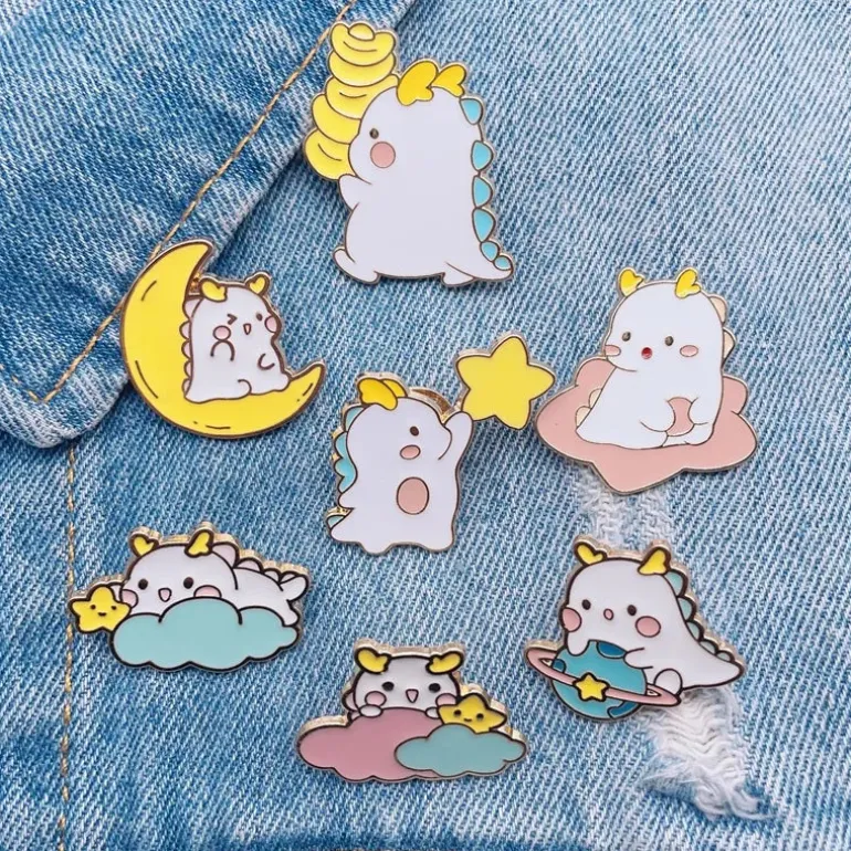 Kawaii Dragon Enamel Pins