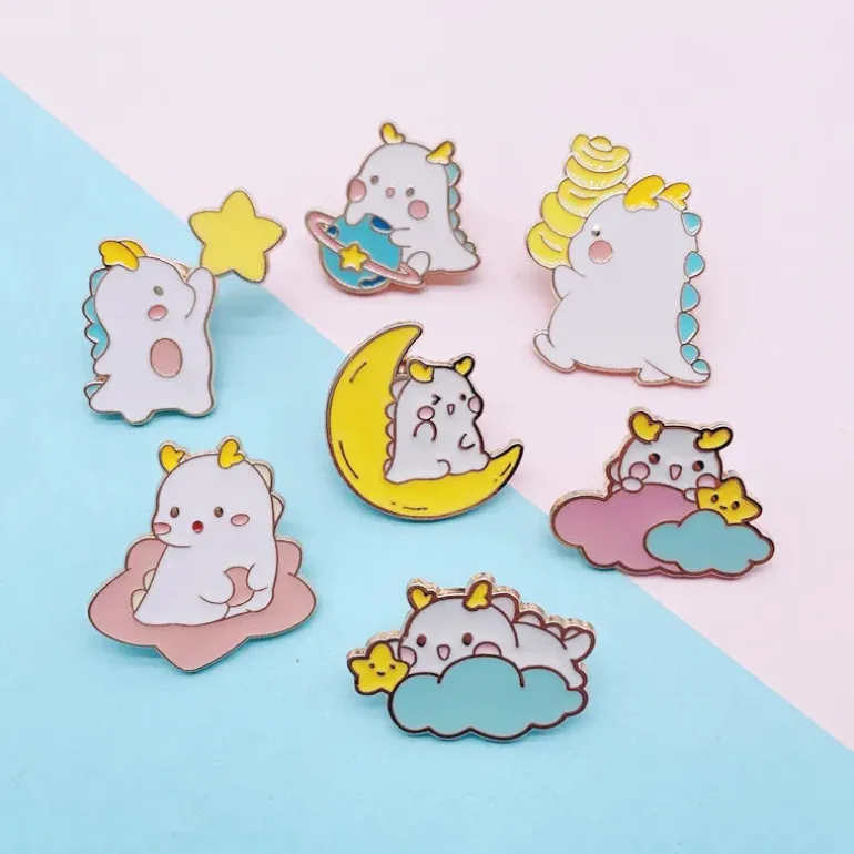 Kawaii Dragon Enamel Pins