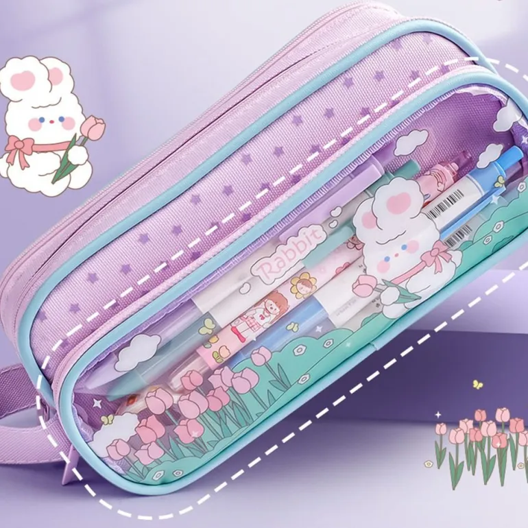 Kawaii Friends Large Pencil Case