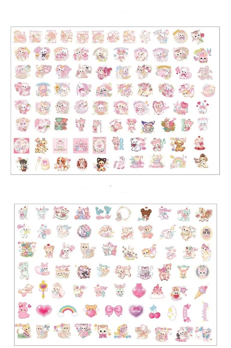 Kawaii Kitten Laser Cut Sticker Set