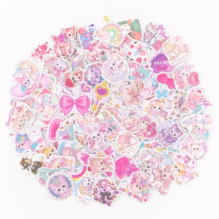 Kawaii Kitten Laser Cut Sticker Set