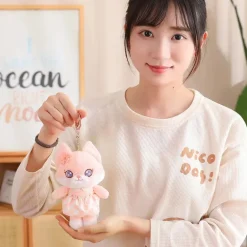 Kawaii Plush Fox Pendant Keychains
