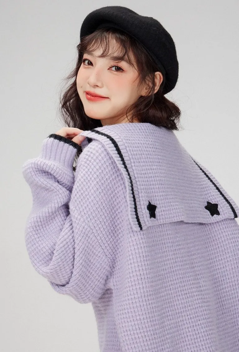 Kawaii Prepstar Sailor Pullover Sweater
