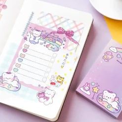 Kawaii Rainbow Bear Sticky Notepads
