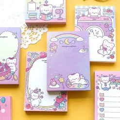 Kawaii Rainbow Bear Sticky Notepads