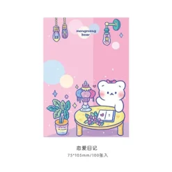 Kawaii Rainbow Bear Sticky Notepads