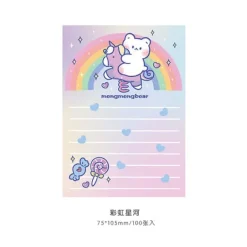 Kawaii Rainbow Bear Sticky Notepads
