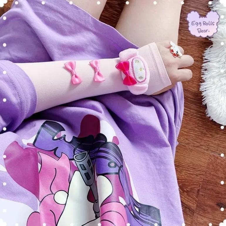 Kawaii Ribbon Arm Sleeves