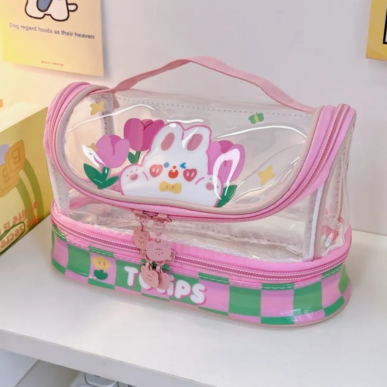 Kawaii Transparent Jumbo Pencil Case