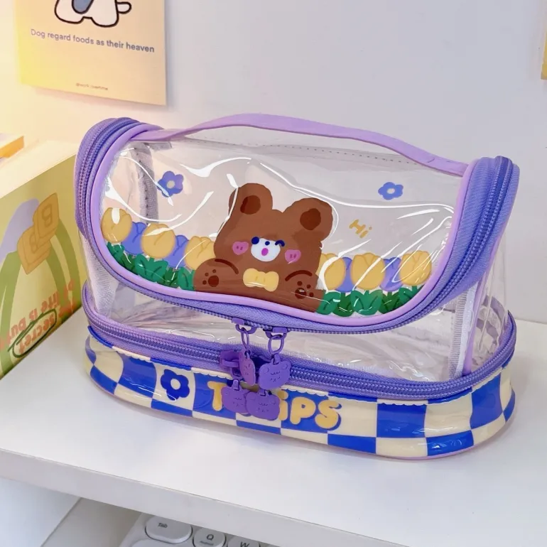 Kawaii Transparent Jumbo Pencil Case
