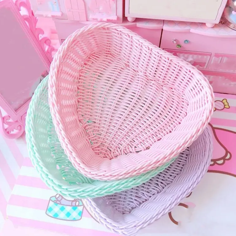 Kawaii Wicker Storage Baskets