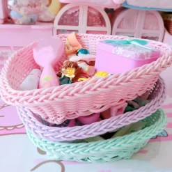 Kawaii Wicker Storage Baskets